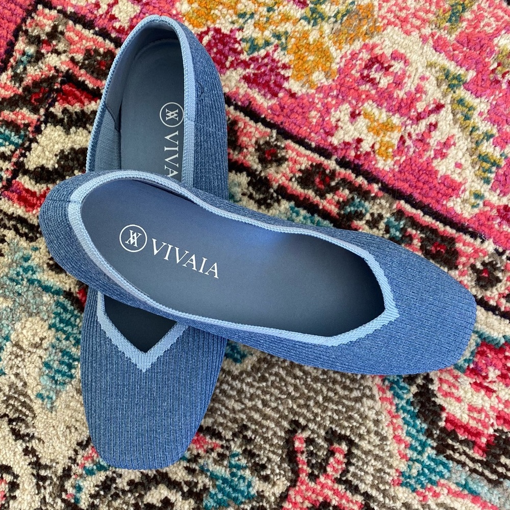 VIVAIA Margot Flats - Size 40 - Denim Blue
